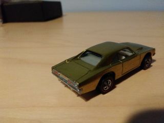 Hot Wheels Custom Dodge Charger Yellow Redline Mattel Vintage 1968 Great Car 7