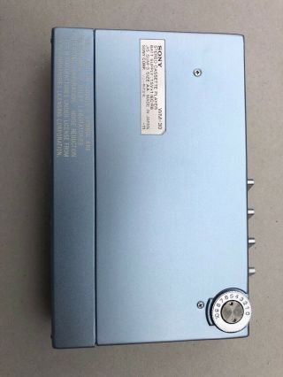 RARE Blue SONY Walkman WM - 30 DOLBY NR.  Stereo Personal Cassette Player 3