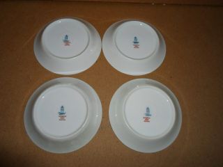 Vintage Art Deco Design Augarten Wien Austria Porcelain Coffee Cups & Saucers 8