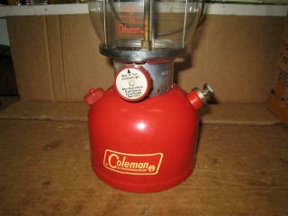 Vintage Red Coleman Lantern Model 200A w/ Box - Date Code 10 - 66 5