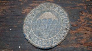 WWII vintage US Army Airborne Paratroops PX pocket patch embr wool 2