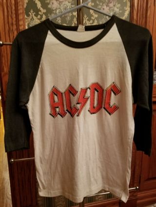 Ac/dc Back In Black Tour Vintage Concert T - Shirt