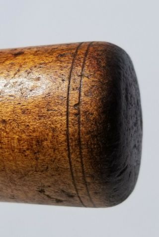 1850s - 1870s Vtg Incised Ring Button Knob 31 " Baseball Bat Pre Louisville Slugger