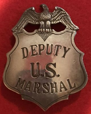 Vintage Obsolete Deputy U.  S.  Marshal Badge—named
