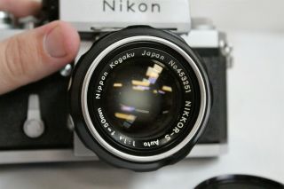 Vintage Nikon F Camera with 50mm Nikkor - S Lens Serial 6745194 52mm Polar Filter 7