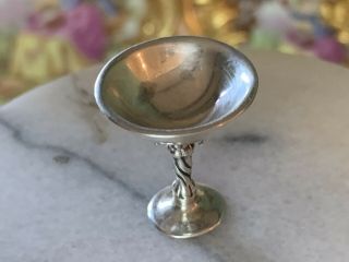 RARE Miniature Dollhouse Artisan HARRY SMITH Sterling Silver Grapes Candy Dish 2