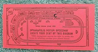 VINTAGE 1941 INDY 500 TICKET STUB 29TH ANNUAL 500 MILE INDIANAPOLIS 500 RACE 5