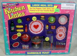 Vintage 1995 Tyco Kitchen Littles Barbeque Feast Complete Nib