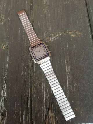 Vintage Zeon Digital Hands Watch.  Rare Retro Vintage Ana Digi Digital Watch
