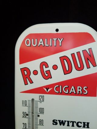 Vintage Tin R G Dun Cigar Litho Advertising Thermometer Sign 2