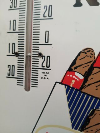 Vintage Tin R G Dun Cigar Litho Advertising Thermometer Sign 4