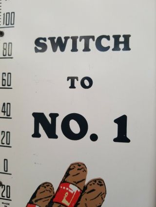 Vintage Tin R G Dun Cigar Litho Advertising Thermometer Sign 5