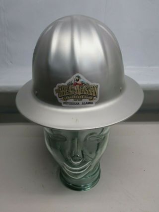 Gently Vintage Aluminum Mcdonald T Standard Hard Hat Mine Safety