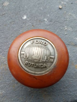 Vintage Ford Rotunda Hot Rod Shift Knob Pick Up Truck Bakelite Scta Model T A.