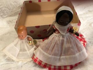NANCY ANN STORYBOOK DOLL BISQUE FAMILY SERIES 83 MAMMY AND BABY WITH TAGS/BOX 8