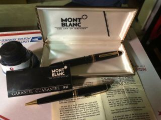 Vintage Montblanc Meisterstuck 146 Fountain Pen W/ Box.  W Ball Point Pen 2 Pens