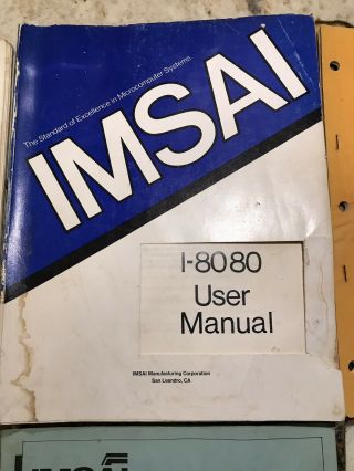 Vintage IMSAI I - 8080 & SIO 1&2 Computer User Manuals Tandy Advertisement 2
