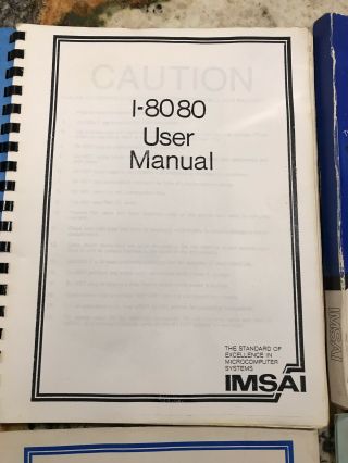 Vintage IMSAI I - 8080 & SIO 1&2 Computer User Manuals Tandy Advertisement 3