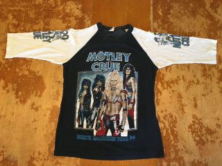 Vintage 1984 Motley Crue Concert Tour Shirt T - Shirt Iron Maiden Ozzy Osbourne