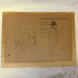Les Vieilles Histoiries Lithograph Henri De Toulouse Lautrec French Vtg 1890s