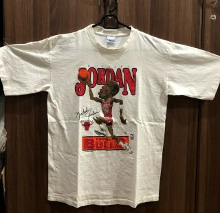 Vintage Salem Sportswear Michael Jordan Caricature T Shirt Large Chicago Bulls