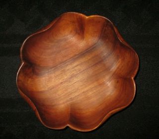 Hawaii Vintage Hawaiian Koa Wood Bowl Signed Blair 12 " Diam Wavy Edge 3 1/2 " T