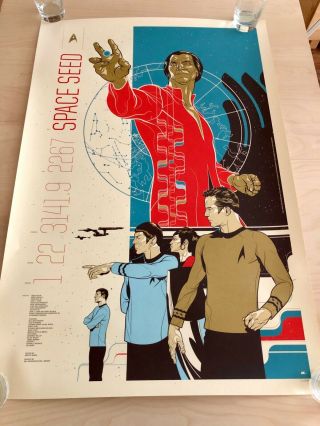 Star Trek Space Seed - Mondo Poster - Martin Ansin - Rare
