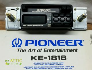 Vintage Pioneer Shaft Style Car AM/FM Cassette Stereo KE - 1818 Tuner - 2