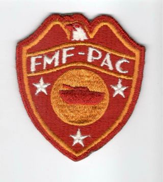 Ww 2 Usmc Fmf - Pac Tanks & Amtracks Patch Inv J224
