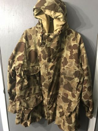 Vintage Cabelas Goretex 60/70’s Hunting Coat Camo Hood Made In Usa 3xl