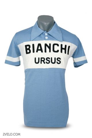 Bianchi Ursus Vintage Style Wool Jersey,  Chainstitch Embroidery,  Maglia,  Maillot