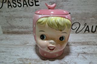 Vintage Napco Miss Cutie Pie Pink Cookie Jar