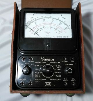 Simpson Model 260 Series 7p Volt Ohm Test Meter Multimeter With Case