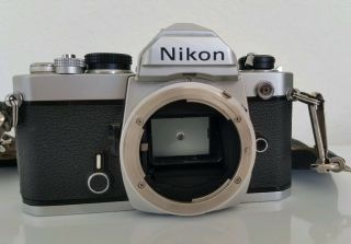 Vintage Nikon Fm Body Only 35mm Film Camera Silver Made In Japan