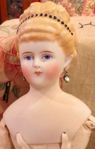 Antique 18 " German Parian Incredible Doll W/fabulous Hairdo