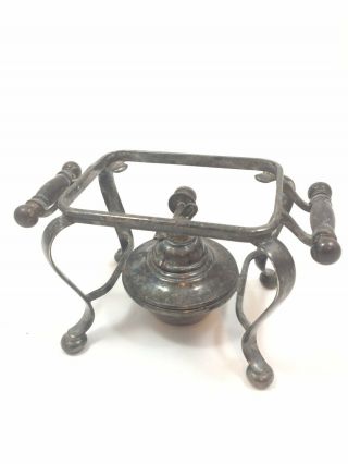 Antique Ellis Barker (1906 - 1912 Mark) Silverplate Teapot/ Spirit Stand Warmer