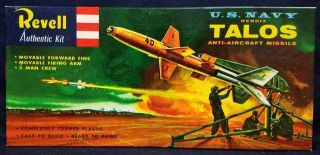 Vintage Revell H - 1808 1/40 Us Navy Bendix Talos Anti - Aircraft Missile " S " Kit