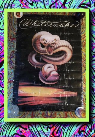 Vintage Whitesnake Promo Poster 24” X 35” Ex Shop Display