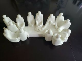 Vintage Modern Sculpture Of The Last Supper By Pollen 1981 Austin Products