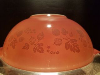 PYREX Vtg Pink Gooseberry Cinderella Mixing Bowls 441 442 443 444 Complete Set - 4 3