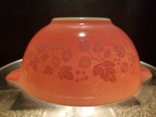 PYREX Vtg Pink Gooseberry Cinderella Mixing Bowls 441 442 443 444 Complete Set - 4 7