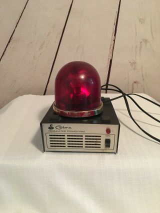 Vintage Federal Sign And Signal Fire Ball Light W/ Cobra Regulated Power Pak