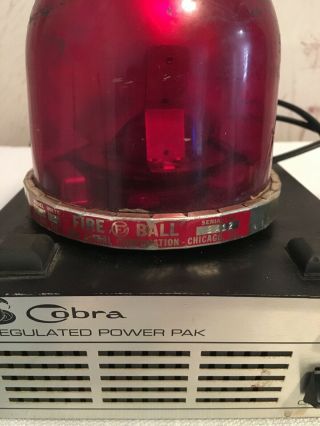 Vintage Federal Sign and Signal Fire Ball Light w/ Cobra Regulated Power Pak 4