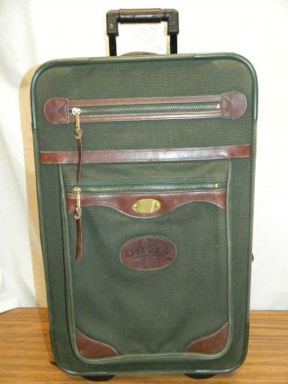 Orvis Vtg Battenkill Travel Rolling Luggage Carry - On Bag Suitcase 15l X10w X 24h