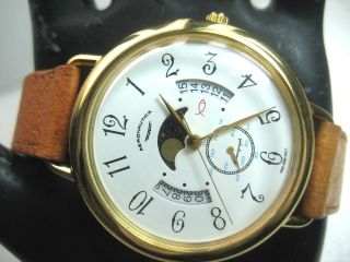 Aeronautica Vintage Unisex Watch World Time & Chronograph G/p Case Old Stock