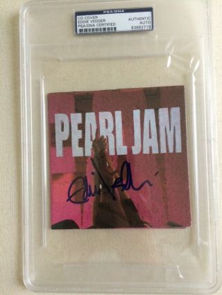 Eddie Vedder Pearl Jam Signed Autographed Psa Dna Ten Cd Cover Authentic/rare.