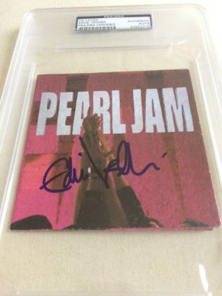 Eddie Vedder Pearl Jam Signed Autographed PSA DNA Ten CD Cover Authentic/Rare. 5