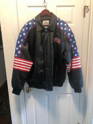 Vintage Michael Hoban Wheremi Usa Embroidered Leather Jacket Mens 4xlt America