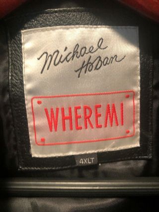 Vintage Michael Hoban Wheremi USA Embroidered Leather Jacket Mens 4XLT America 2