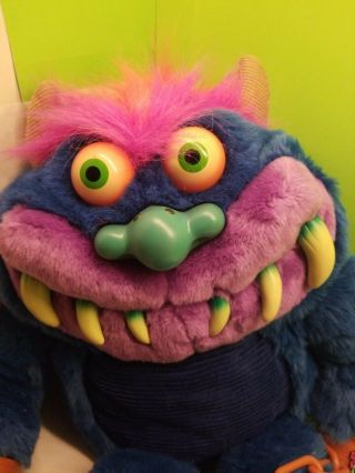 Vintage MY PET MONSTER TALKING PLUSH FIGURE WITH CUFFS & GREAT 2001 2